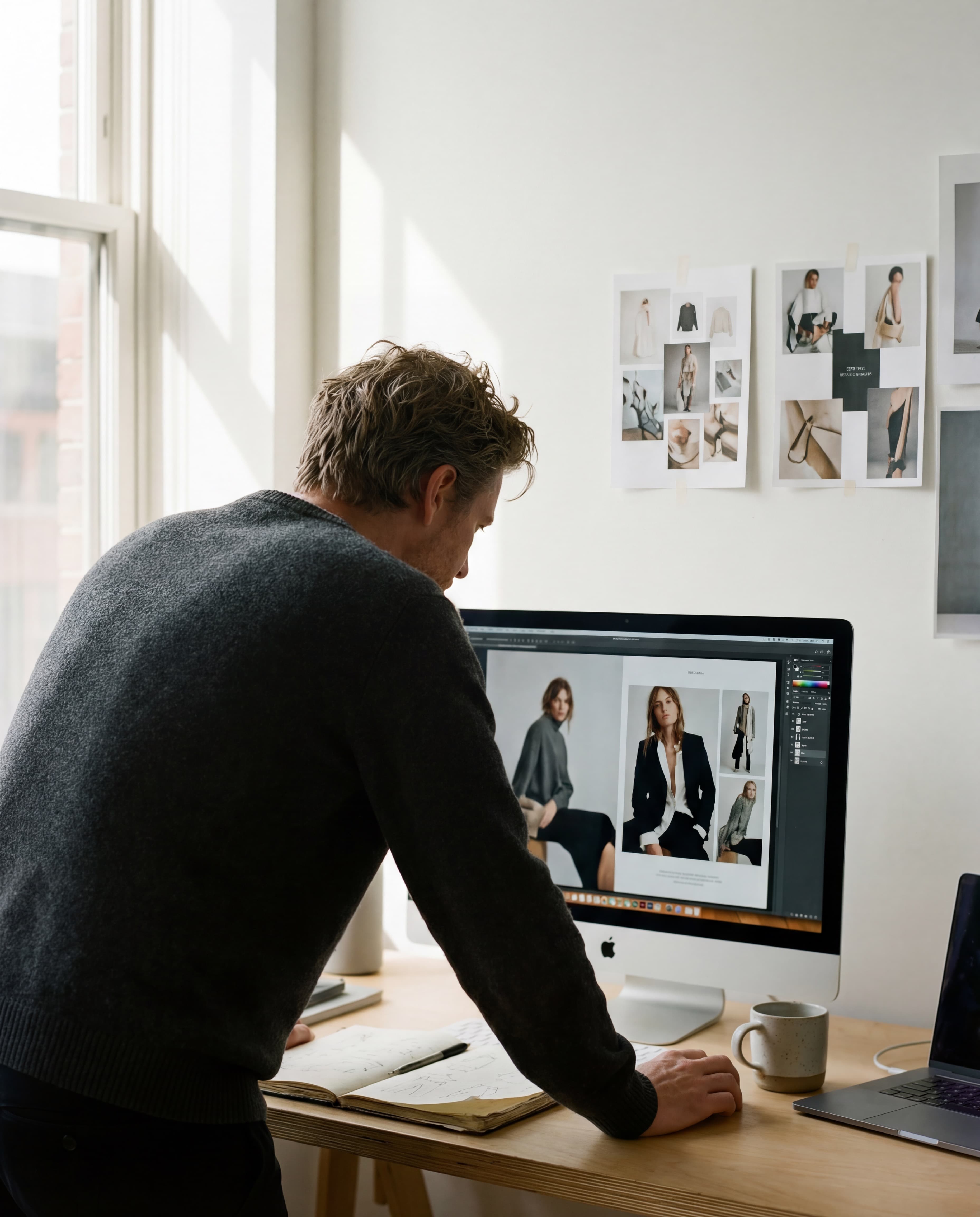Creative director reviewing campaign work